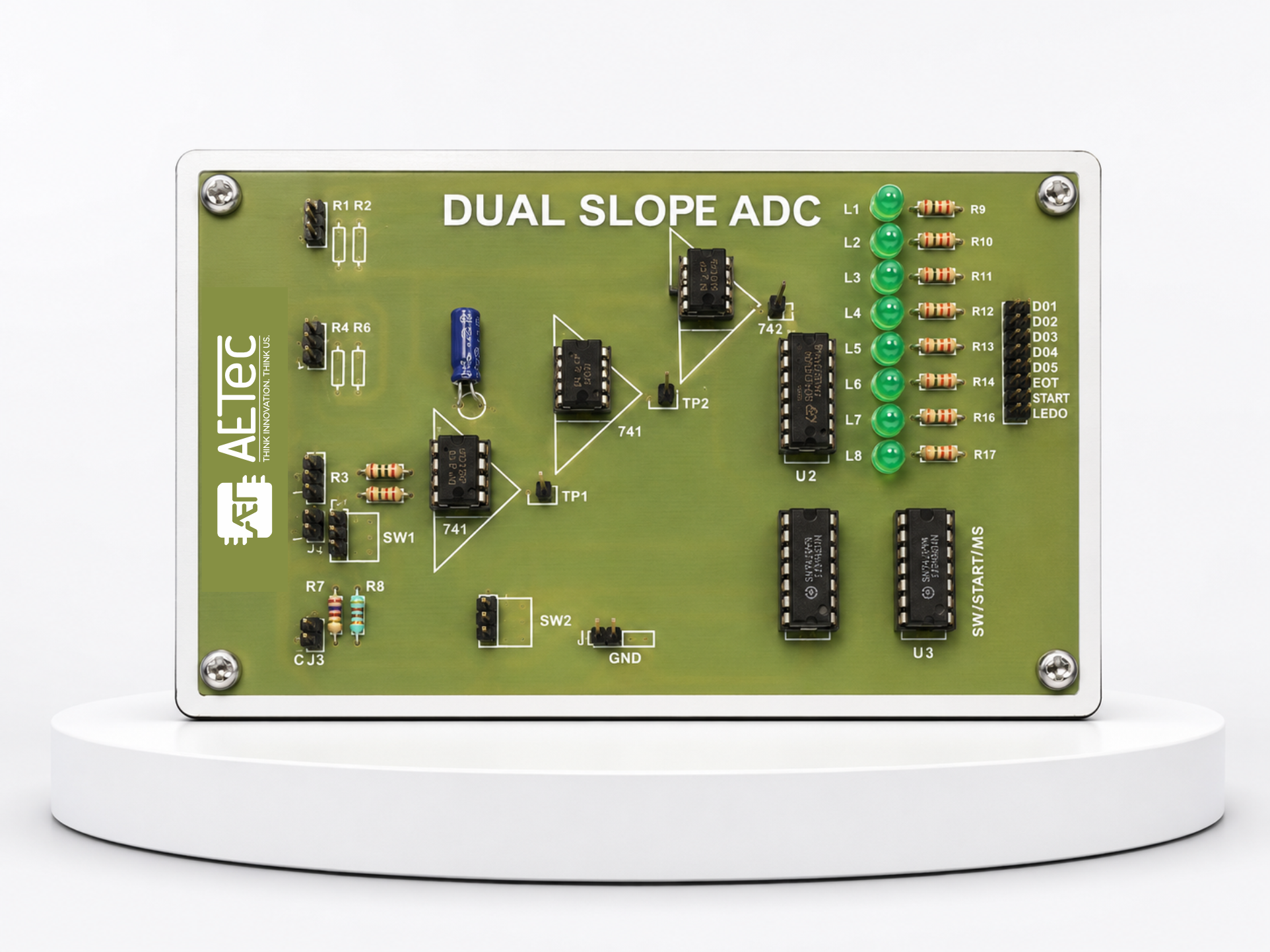 Dual Slope ADC Interface for Analog to Digital Converter Training